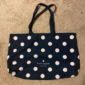 Rare Kate Spade Navy Pokadot Tote